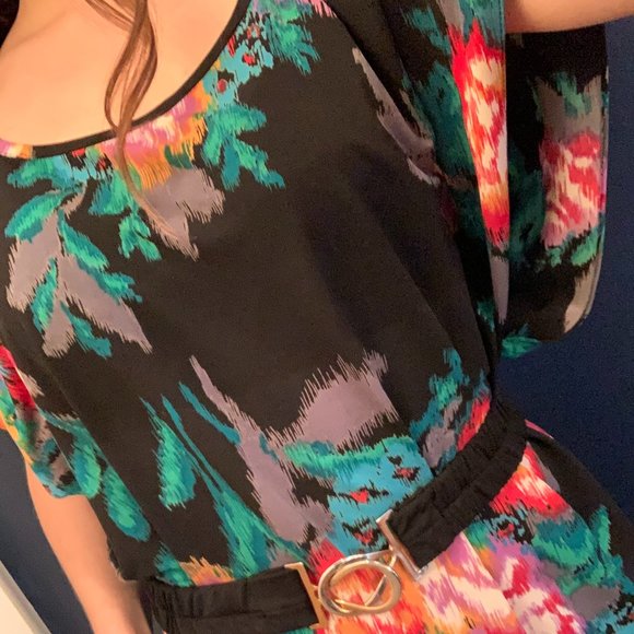 Aritzia Abstract Floral Print Mini Dress - Picture 10 of 11